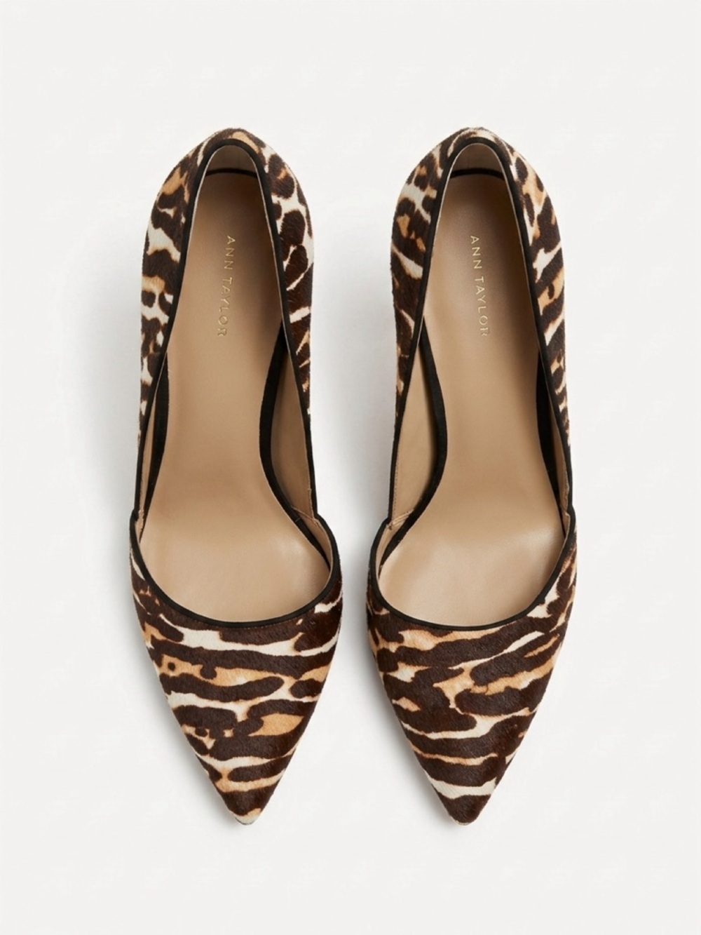 Ann Taylor Calf Hair Animal Print Pumps Heels Size 10 Leather Upper - Picture 5 of 8